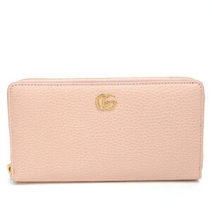 Gucci GG Marmont Zip Around Wallet Pink